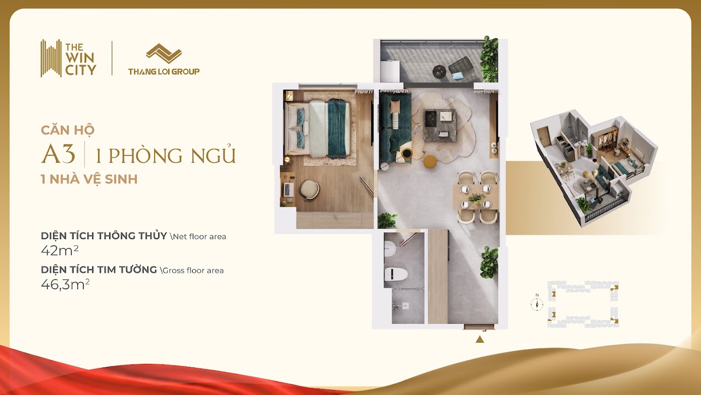 1 phòng ngủ
