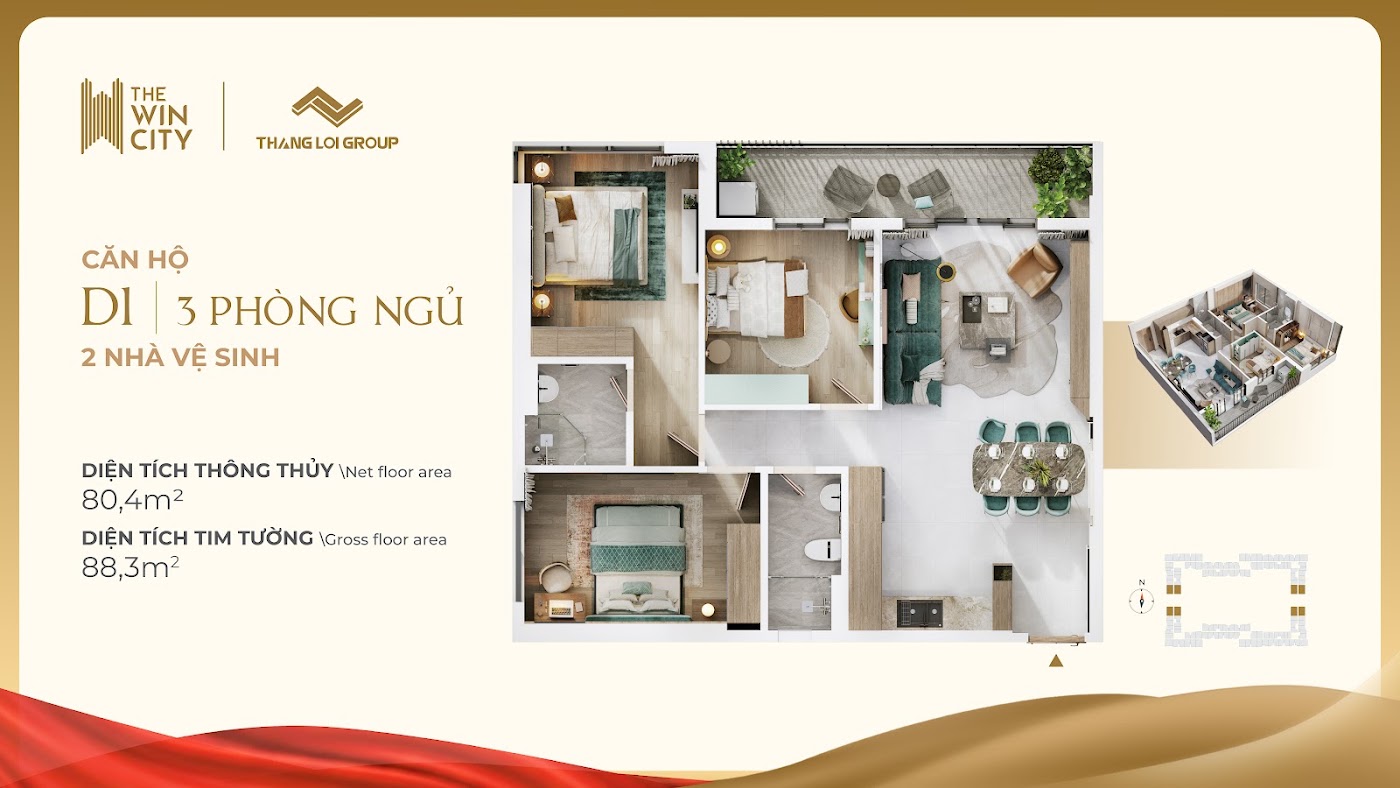 3 phòng ngủ